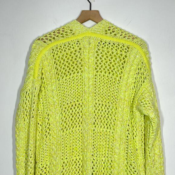 NEW Anthropologie Serenity Open Cardigan Lime Yellow Women’s Size XS/S - Picture 7 of 11